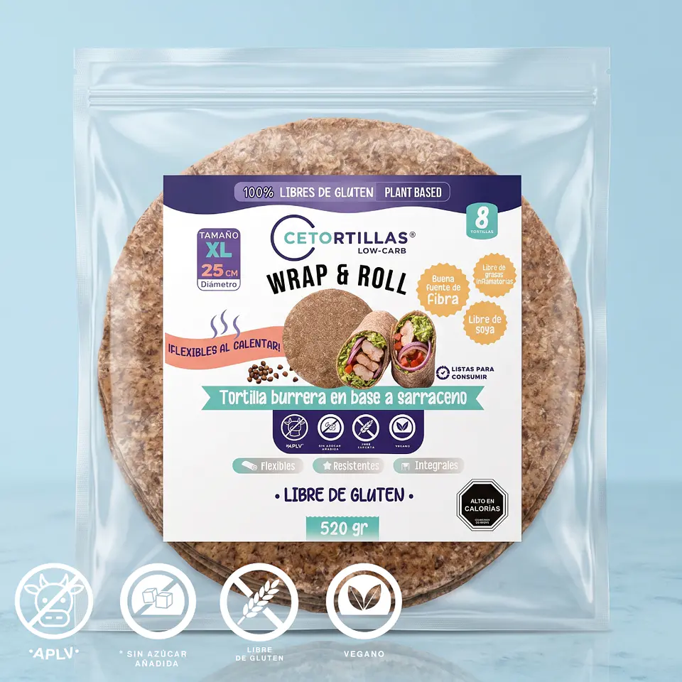 Wrap & Roll - Tortilla de Sarraceno XL gluten free 1