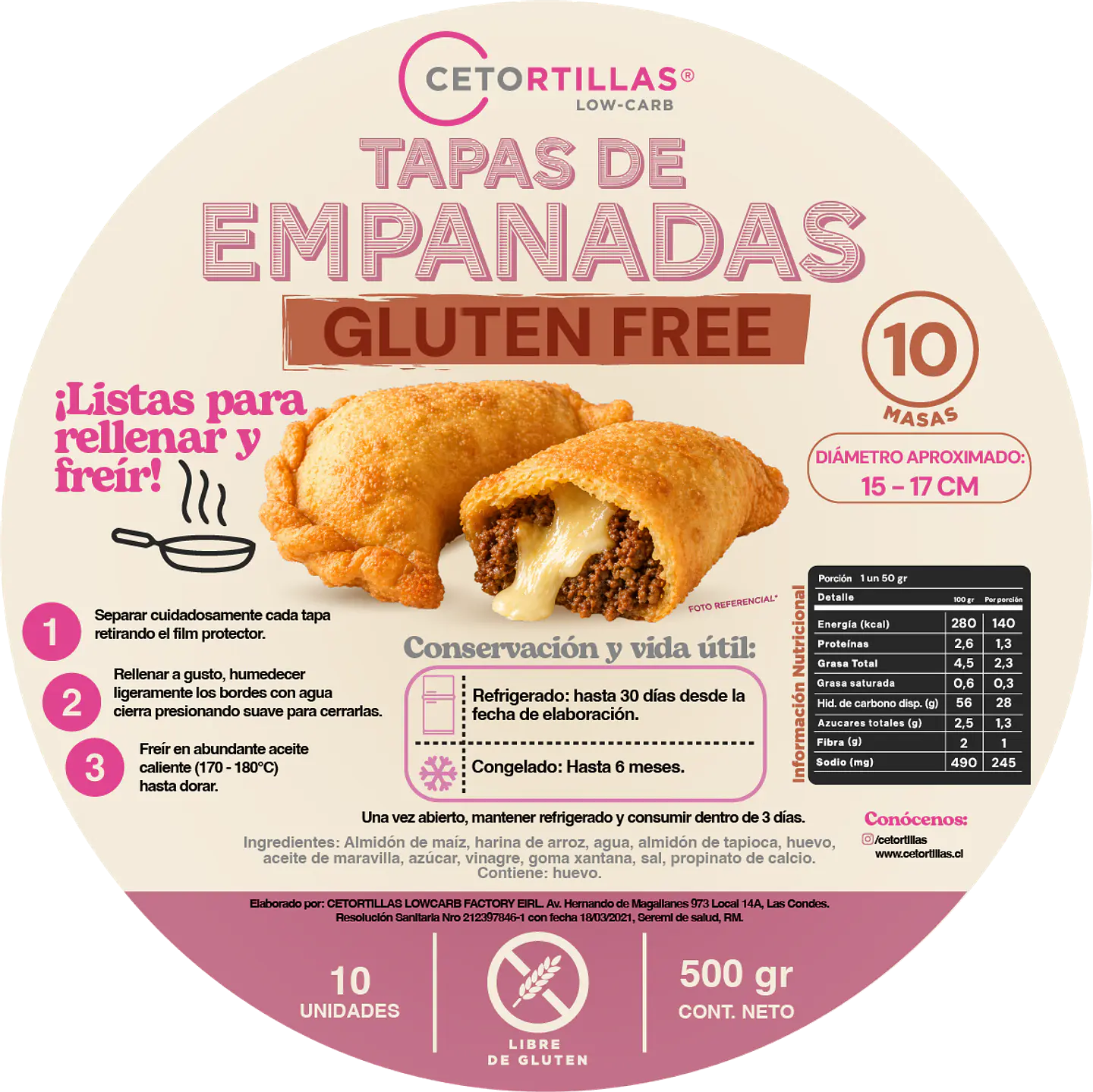 Tapas de empanadas para freír - libres de gluten 1