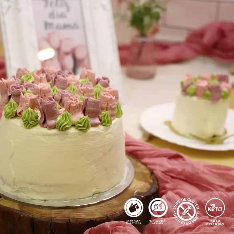 Torta bouquet Día de la Madre - sin gluten, sin azúcar 1