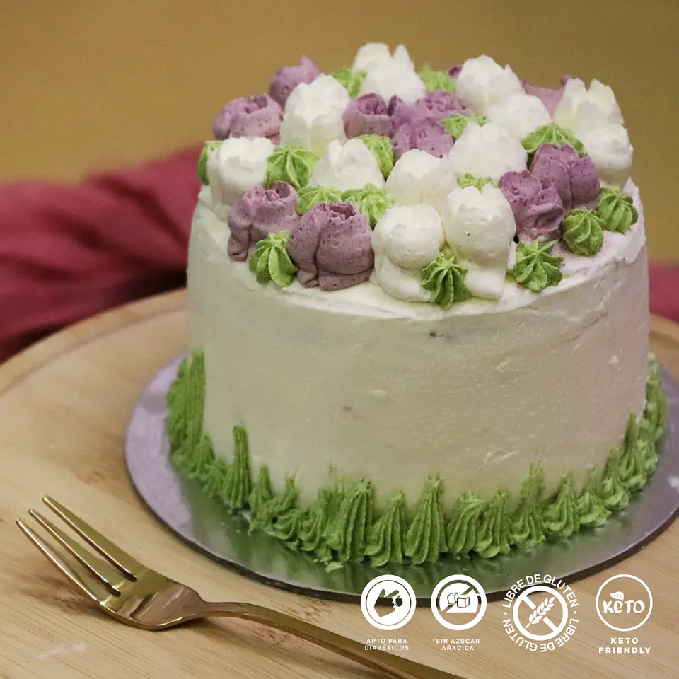 Torta keto bouquet Día de la Madre - sin gluten, sin azúcar 3