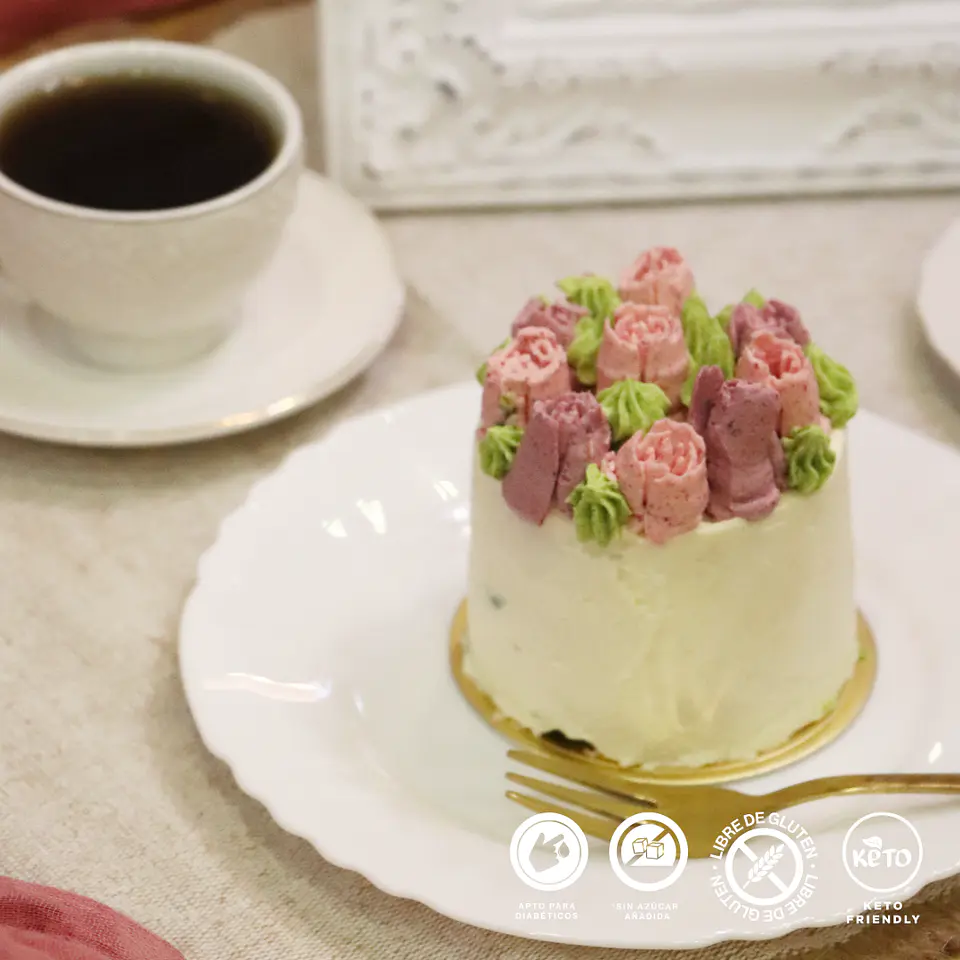 Torta keto bouquet Día de la Madre - sin gluten, sin azúcar 4