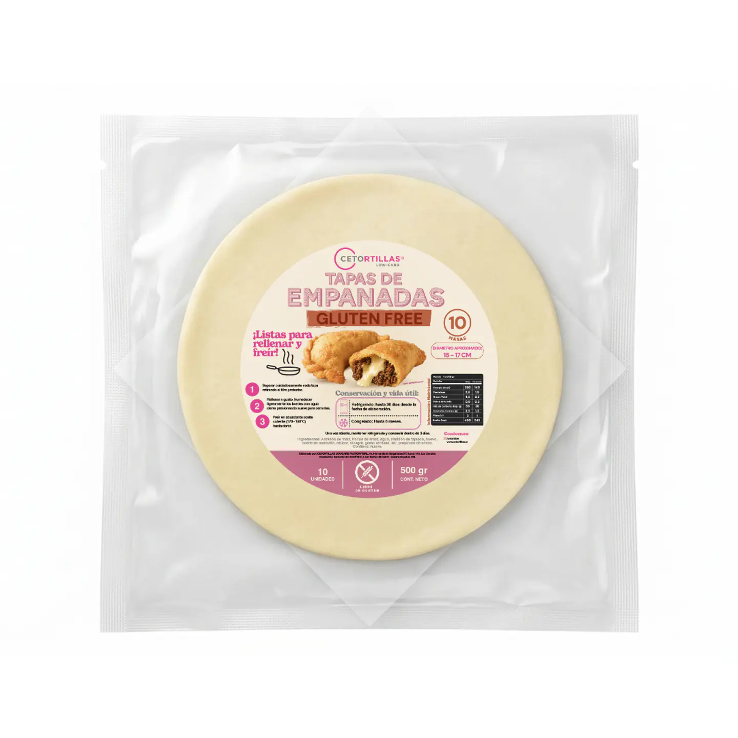 Tapas de empanadas para freír - libres de gluten 1