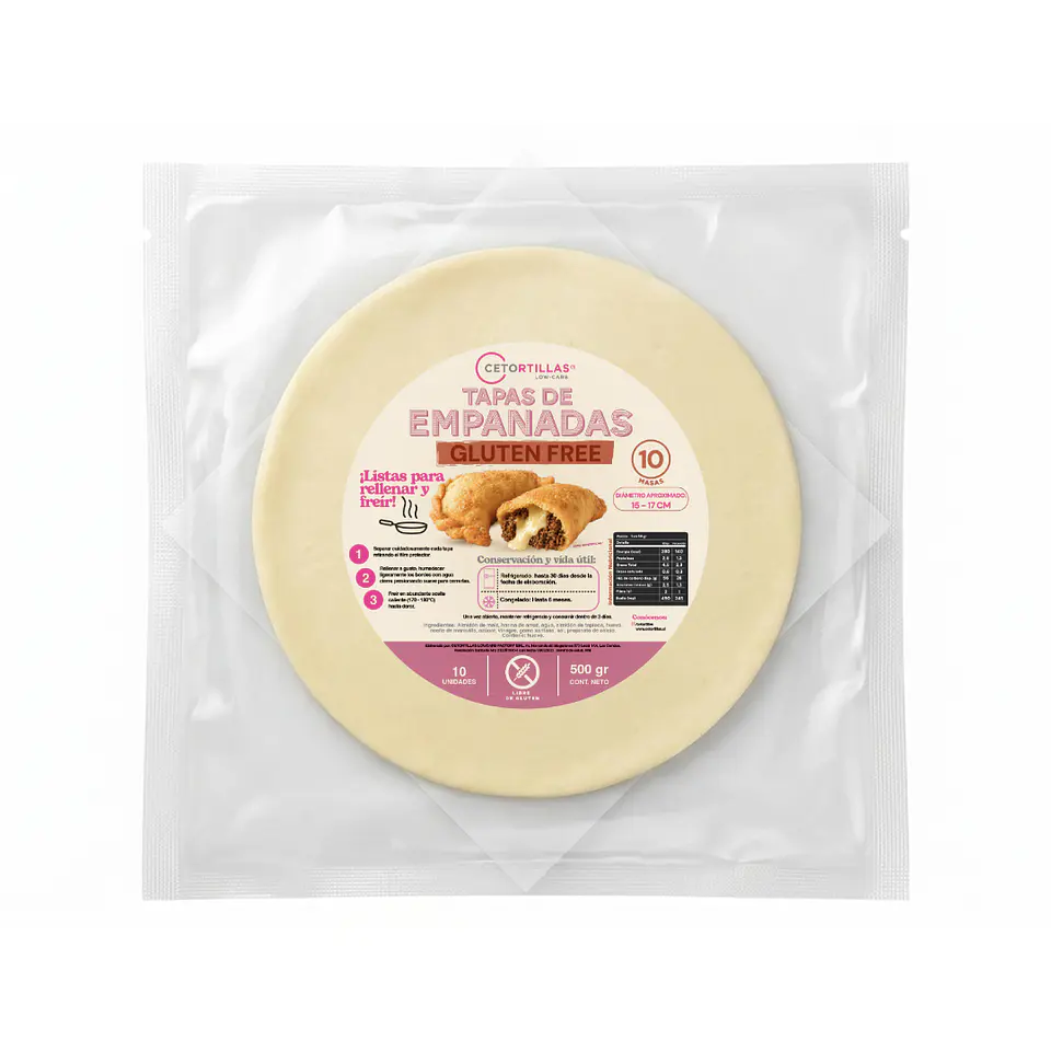 Tapas de empanadas para freír - libres de gluten 1