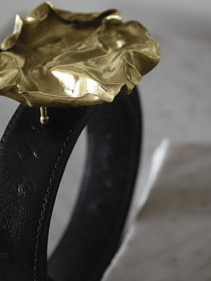 Hebilla Sello _ Negro Avestruz