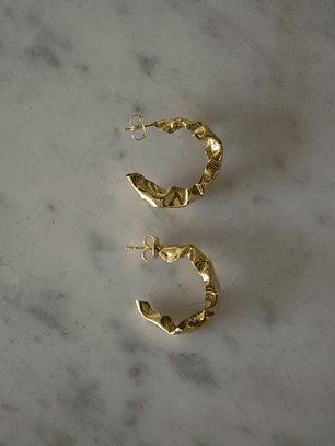 Mini Hoops Plata _ Enchape Oro 