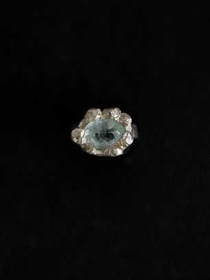 Pinky Ring _ Aguamarina