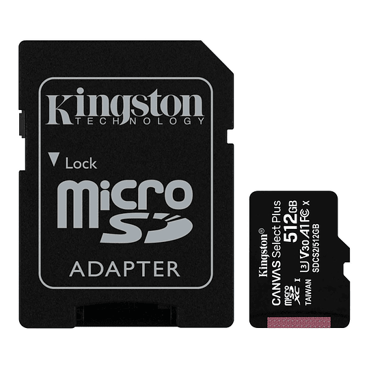 KNG 512GB microSD 100/85MB/s Canvas Select Plus Incl.adaptad