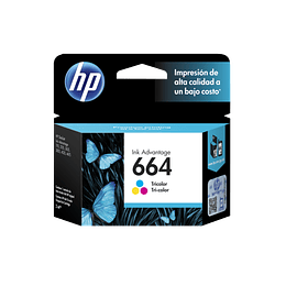 HP F6V28AL 664 Tricolor Ink Cartridge