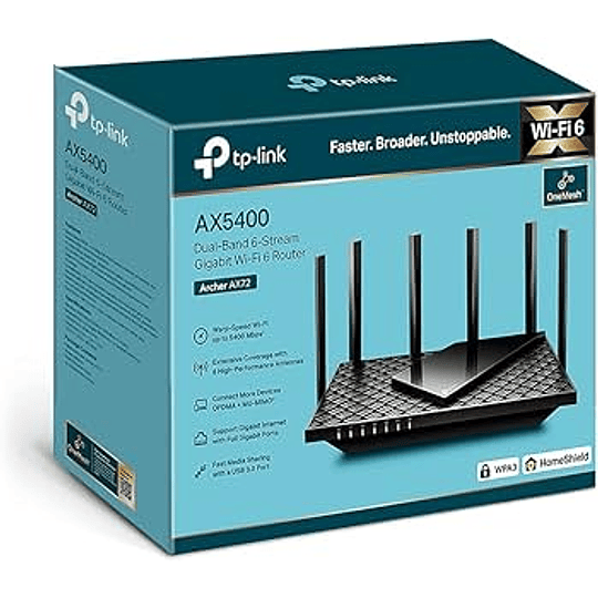 TP-link Archer AX72AX5400 Dual-Band Wi-Fi 6 Router SPEED: 5