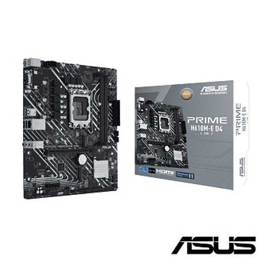 ASUS - PRIME H610M-E D4-CSM - Motherboard - Micro ATX - LGA1