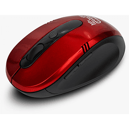 KlipX Mouse inalambrico 6 botones 1600 DPI Rojo