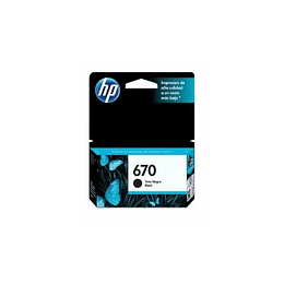 HPc CZ113AL 670 Black Ink Cartridge 250 pages