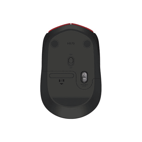 Logitech Mouse inalambrico M170 Rojo 3 botones