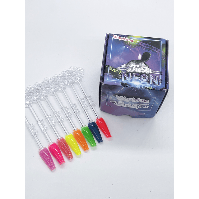 Colección  fiesta neon wapizima 8pcs 7gr 