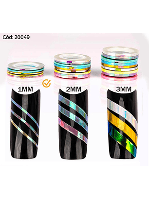 pack de cintas espejo 1mm x6 pcs 