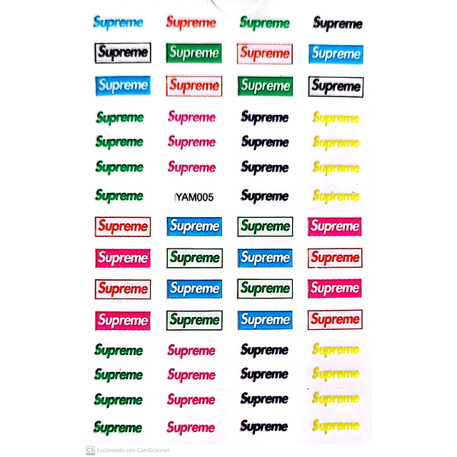 Stickers supreme ref: Yam005