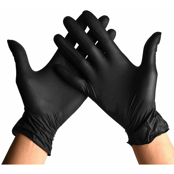 guantes de nitrilo negro talla S x 100 pcs