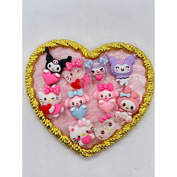 charms o dijes de hello kitty y kuromi x 12 pcs 