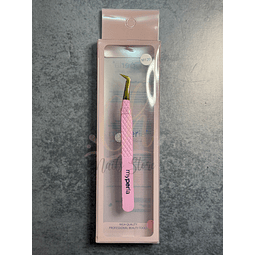 Pinza profesional para volumen myperla M120 rosado para pestañas 