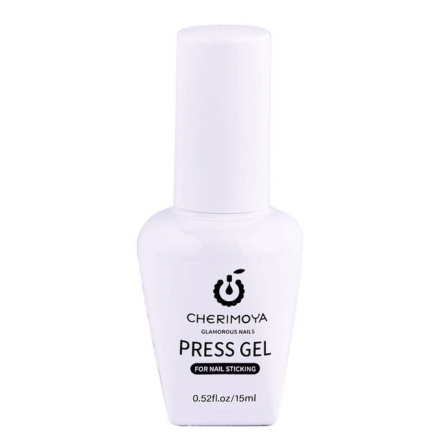 Press gel cherimoya con brocha 15ml adhesivo para soft gel