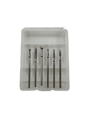 Kit de fresa rojo 6 pcs diamond bit set