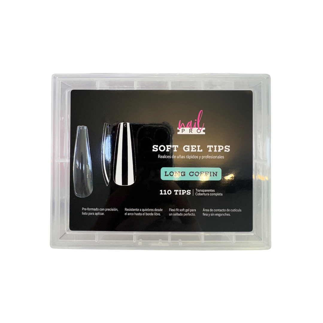 Uñas soft gel long coffin nail pro 110 pcs 1