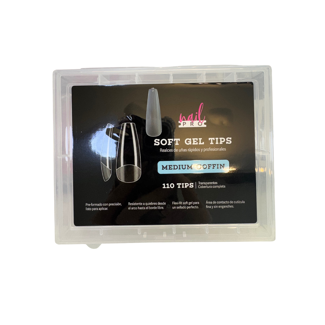 Uñas soft gel medium coffin nail pro 110 pcs 1
