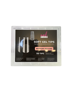 Uñas soft gel medium square nail pro 110 pcs