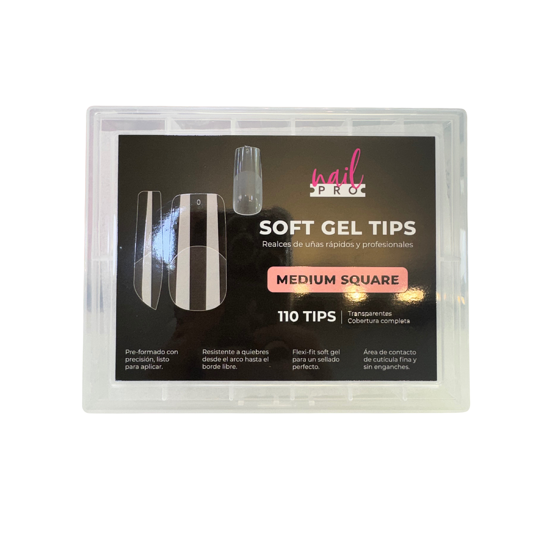 Uñas soft gel medium square nail pro 110 pcs 1