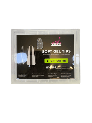Uñas soft short coffin nail pro 120 pcs