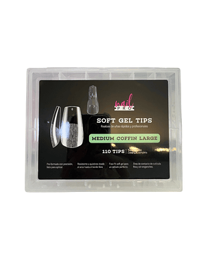 Soft gel medium coffin large nail pro 110 pcs