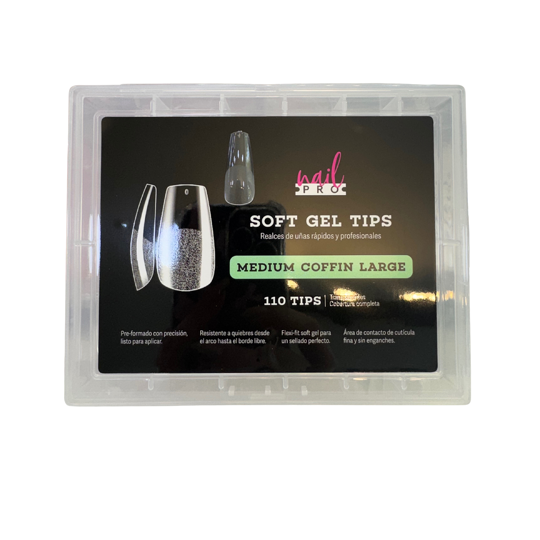 Soft gel medium coffin large nail pro 110 pcs 1