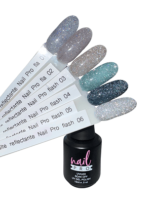 Esmalte reflectante flash nail pro