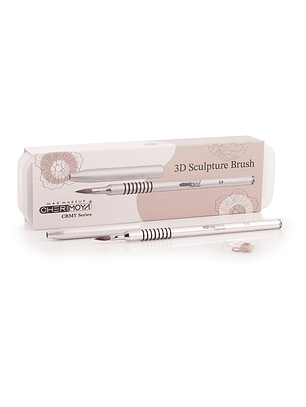 Pincel cherimoya kolinsky #5 con tapa para 3D