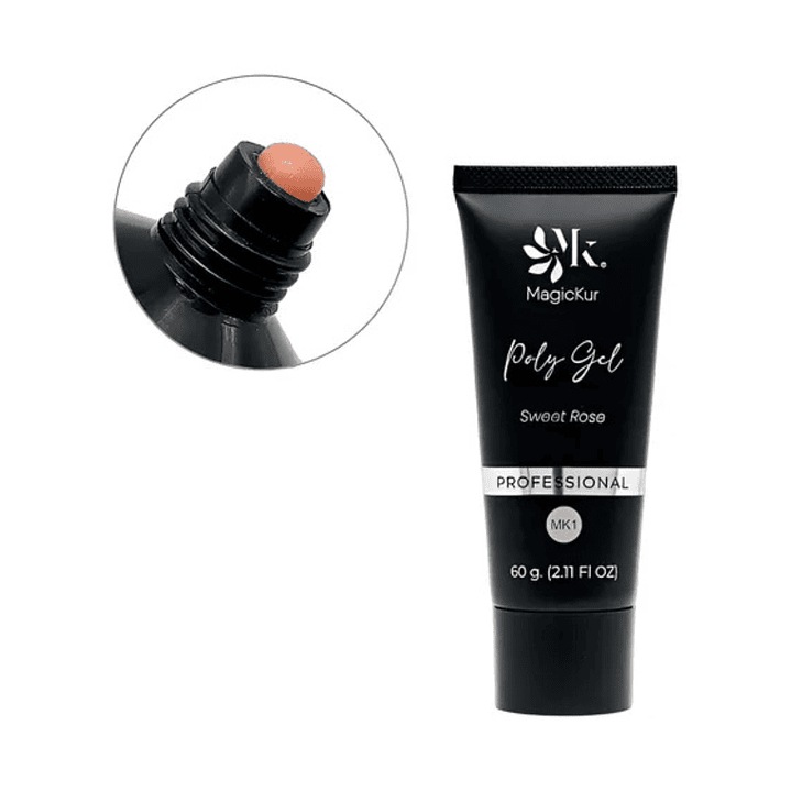 Polygel magic kur color sweet rose 60gr 1