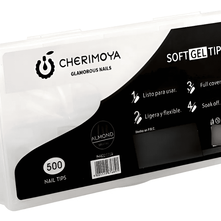 Uñas soft gel coffin 500 pcs cherimoya  1
