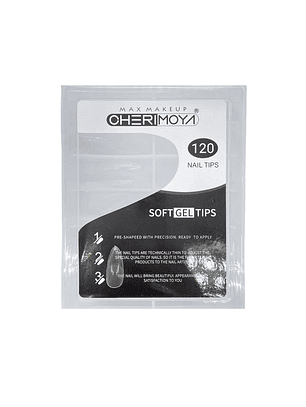 Uñas soft gel almendra cherimoya 120 pcs