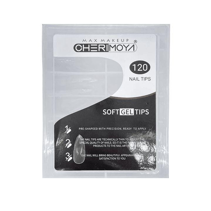 Uñas soft gel almendra cherimoya 120 pcs 1