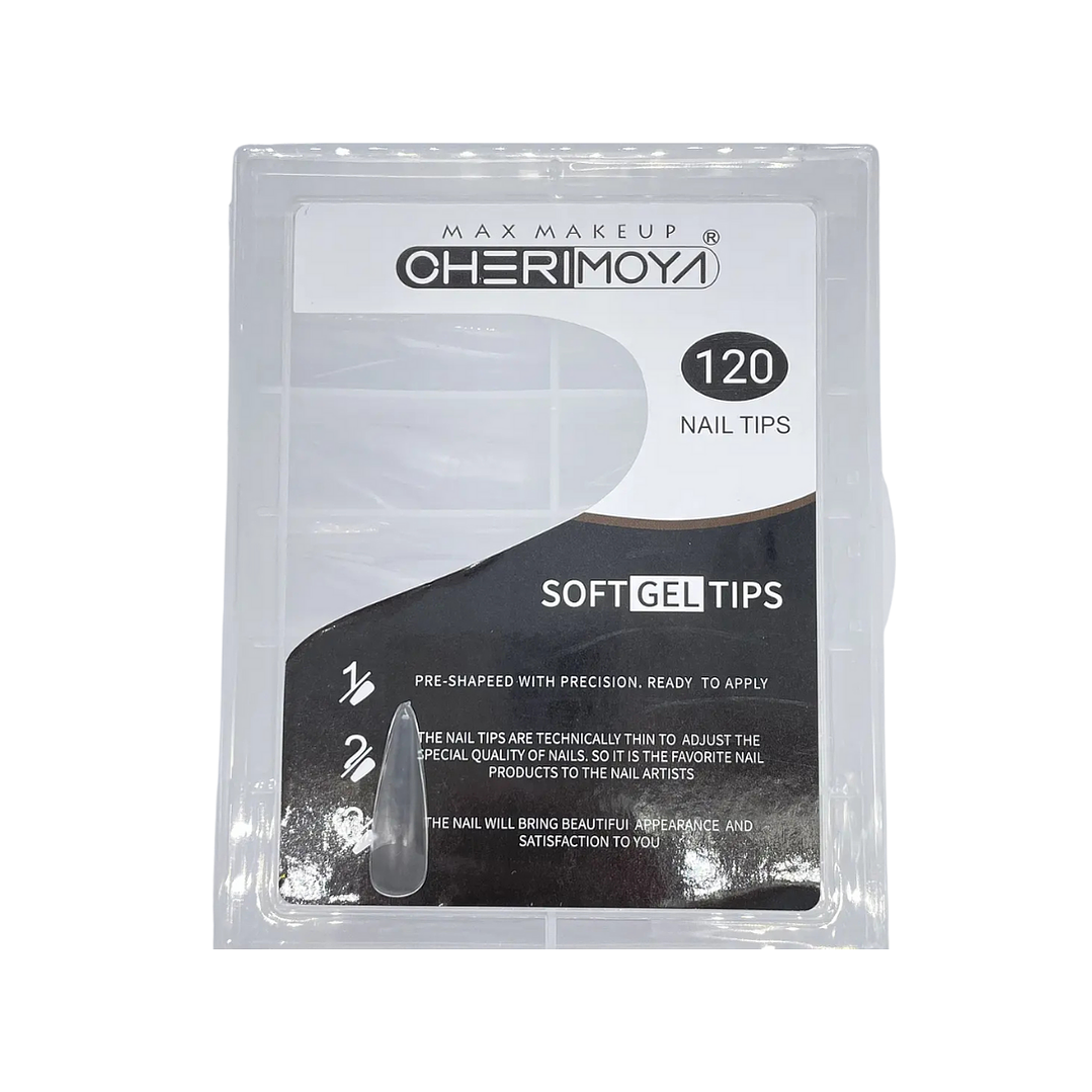 Uñas soft gel cherimoya stilleto 120 pcs 1