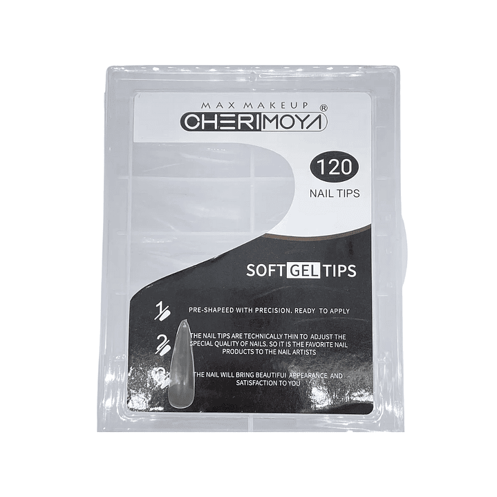 Uñas soft gel cherimoya stilleto 120 pcs 1