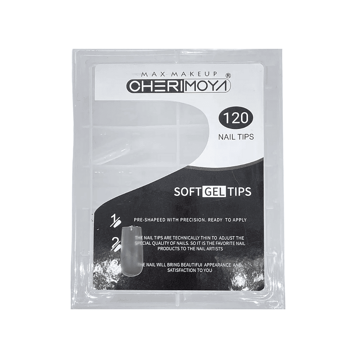 Uñas soft gel cherimoya cuadrada 120 pcs 1