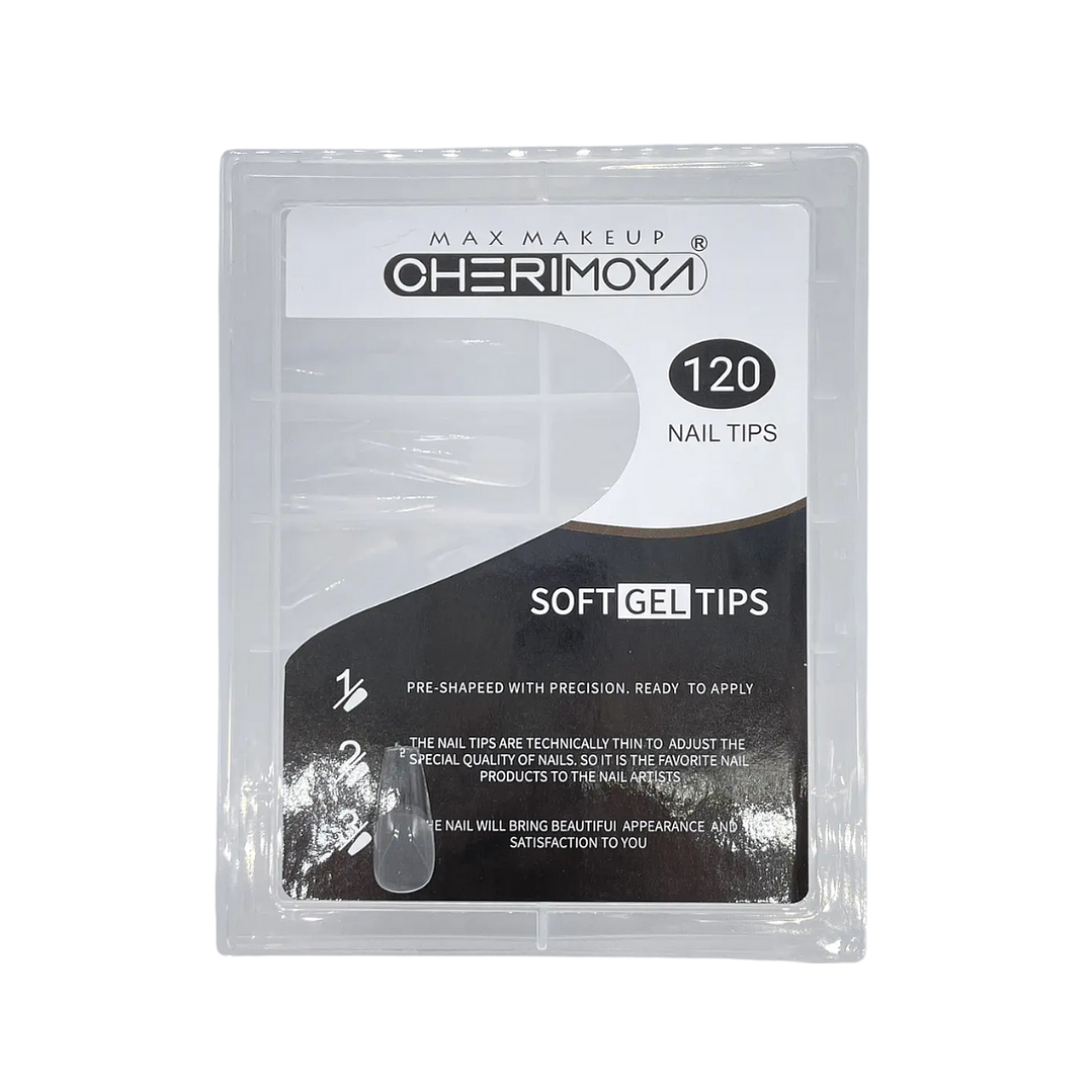 Uñas soft gel cherimoya coffin 120 pcs 1