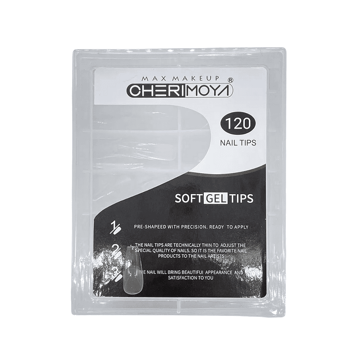 Uñas soft gel cherimoya coffin 120 pcs 1
