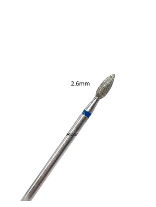 Fresa oliva 2.6MM gota azul N005