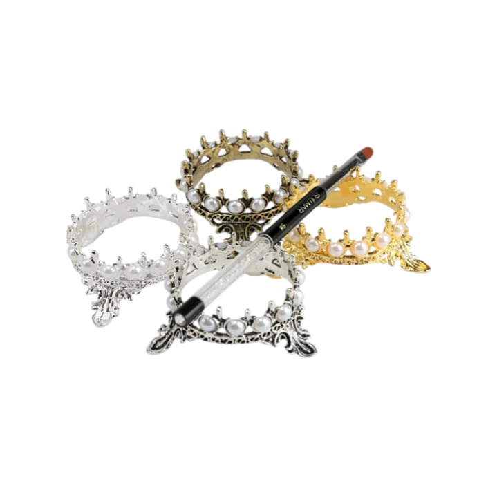 Corona posa pincel grande con perlas  1