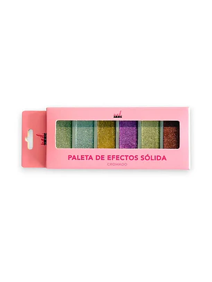 Paleta de efectos solido nail pro cromado