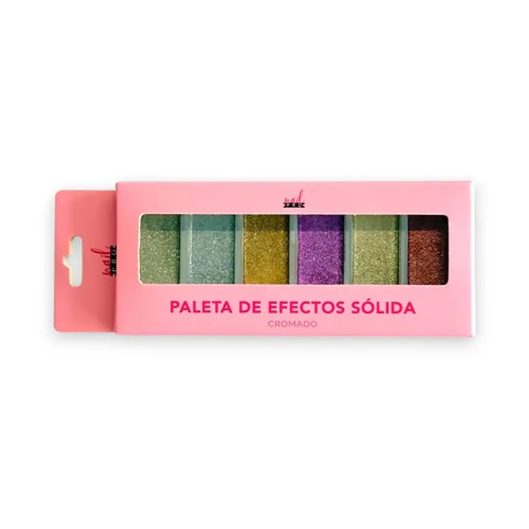 Paleta de efectos solido nail pro cromado 1