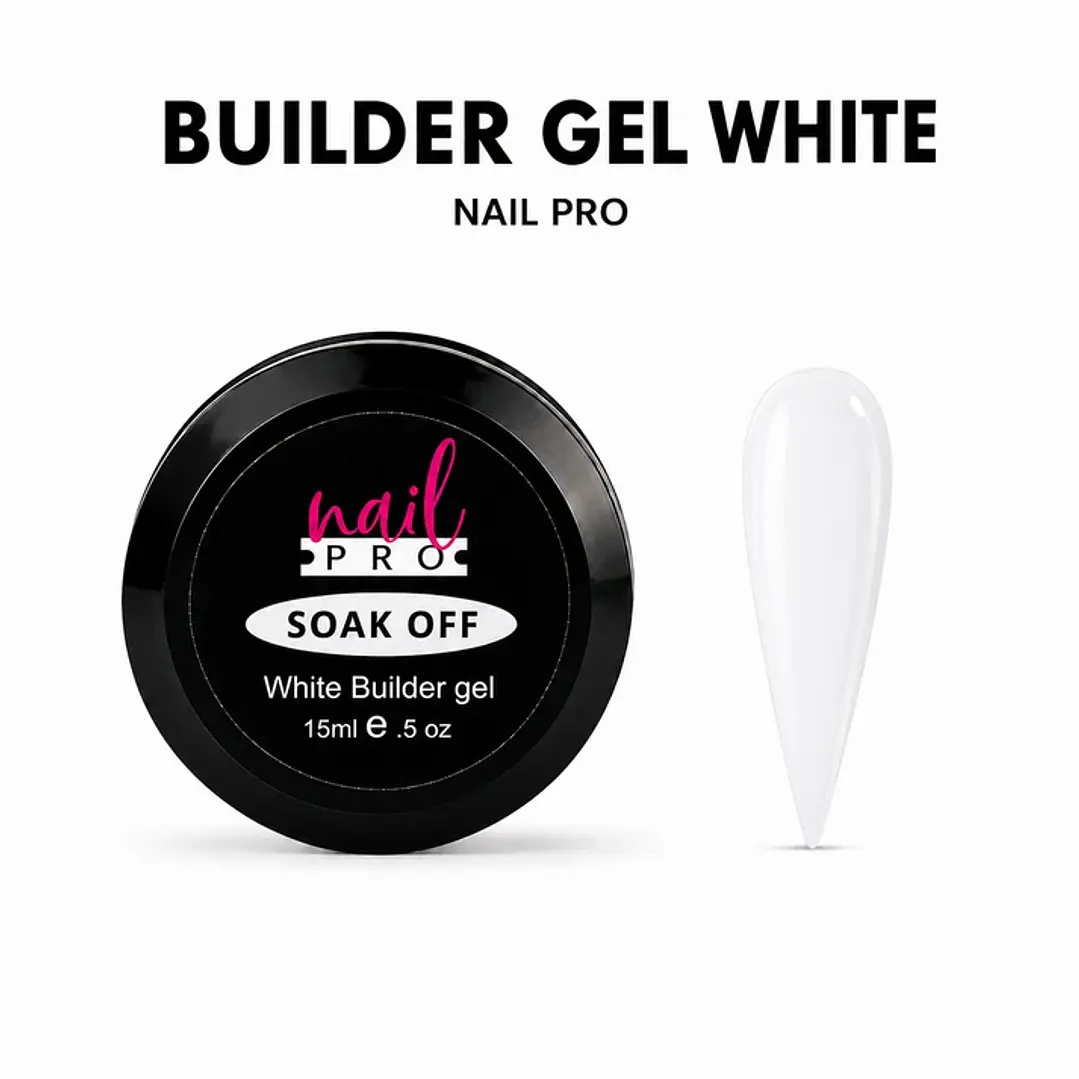 Gel de construccion nail pro white 1