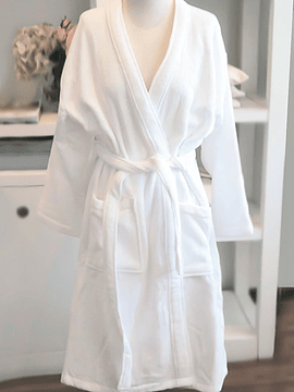 Bata Algodón Blanca  Kimono 
