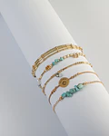 Juego de pulseras Piedras Naturales Turquesa